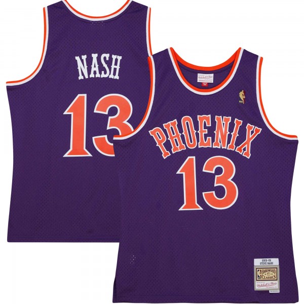 Steve Nash Phoenix Suns Mitchell & Ness 2001/02 Hardwood Classics Swingman Jersey - Purple