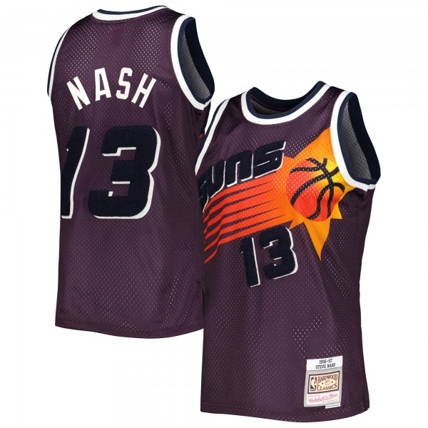 Steve Nash Phoenix Suns Mitchell & Ness Hardwood Classics Off-Court Swingman Jersey - Purple