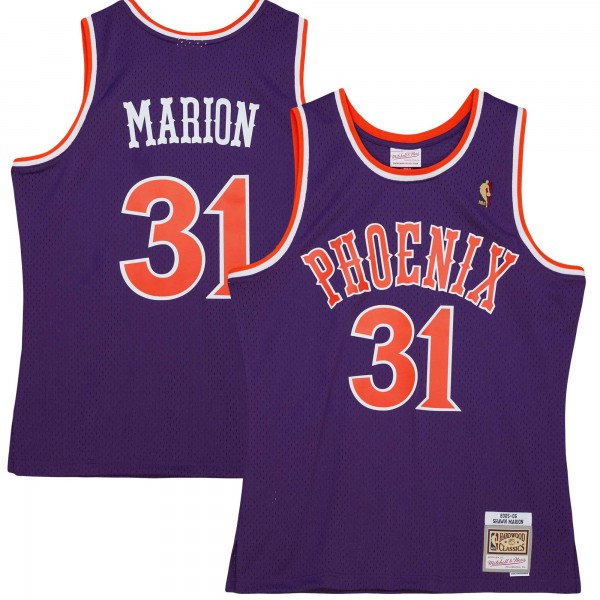 Shawn Marion Phoenix Suns Mitchell & Ness 2001/02 Hardwood Classics Swingman Jersey - Purple