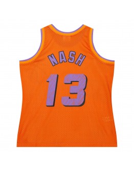 Steve Nash Phoenix Suns Mitchell & Ness 1996/97 Swingman Sidewalk Sketch Jersey - Orange