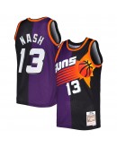 Steve Nash Phoenix Suns Mitchell & Ness Hardwood Classics 1996/97 Split Swingman Jersey - Purple/Black