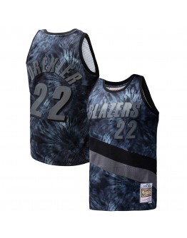 Clyde Drexler Portland Trail Blazers Mitchell & Ness Hardwood Classics 1991/92 Tie-Dye Swingman Jersey - Black