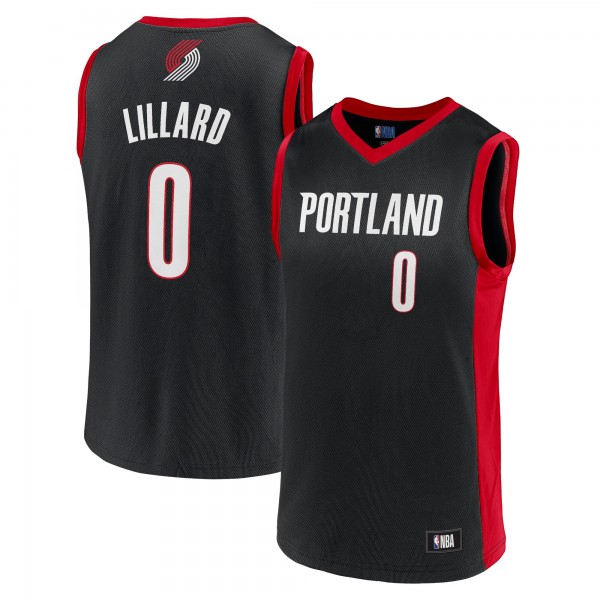 Men's Damian Lillard Black Portland Trail Blazers Player Jersey