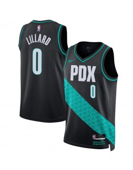 Damian Lillard Portland Trail Blazers Nike Unisex 2022/23 Swingman Jersey - City Edition - Black