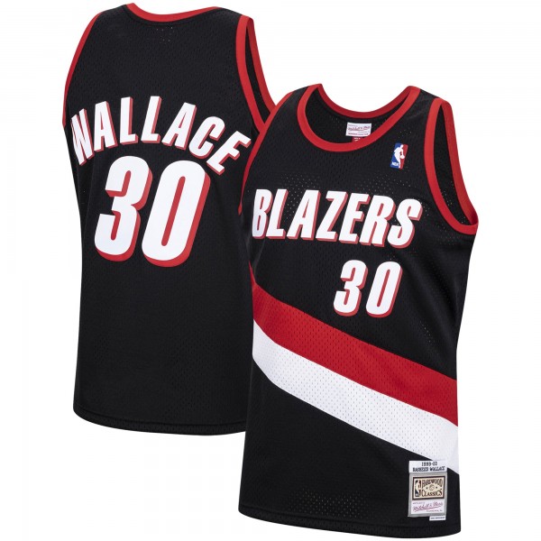 Rasheed Wallace Portland Trail Blazers Mitchell & Ness 1999-00 Hardwood Classics Swingman Jersey - Black