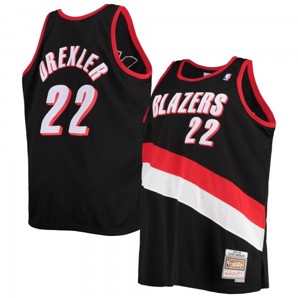 Clyde Drexler Portland Trail Blazers Mitchell & Ness Big & Tall Hardwood Classics Swingman Jersey - Black