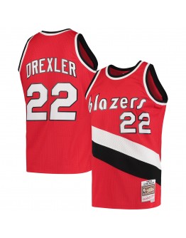 Clyde Drexler Portland Trail Blazers Mitchell & Ness Hardwood Classics 1983-84 Swingman Jersey - Red