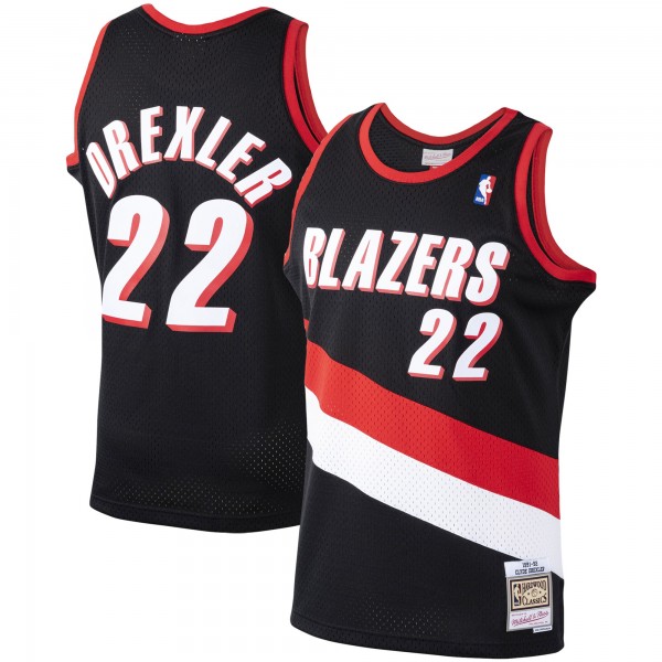 Clyde Drexler Portland Trail Blazers Mitchell & Ness 1991-92 Hardwood Classics Swingman Jersey - Black