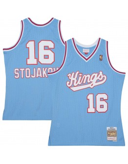 Peja Stojakovic Sacramento Kings Mitchell & Ness 2001/02 Hardwood Classics Swingman Jersey - Light Blue