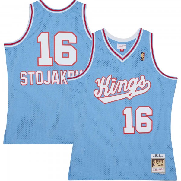 Peja Stojakovic Sacramento Kings Mitchell & Ness 2001/02 Hardwood Classics Swingman Jersey - Light Blue