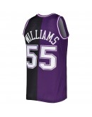 Jason Williams Sacramento Kings Mitchell & Ness Hardwood Classics 2000/01 Split Swingman Jersey - Purple/Black