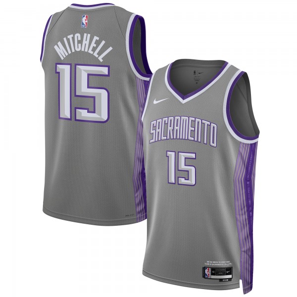 Davion Mitchell Sacramento Kings Nike Unisex 2022/23 Swingman Jersey - City Edition - Anthracite