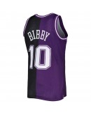 Mike Bibby Sacramento Kings Mitchell & Ness Hardwood Classics 2001/02 Split Swingman Jersey - Purple/Black