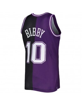 Mike Bibby Sacramento Kings Mitchell & Ness Hardwood Classics 2001/02 Split Swingman Jersey - Purple/Black