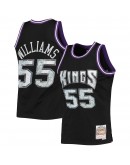 Jason Williams Sacramento Kings Mitchell & Ness 1996-97 Hardwood Classics NBA 75th Anniversary Diamond Swingman Jersey - Black