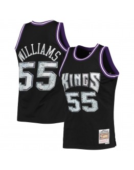 Jason Williams Sacramento Kings Mitchell & Ness 1996-97 Hardwood Classics NBA 75th Anniversary Diamond Swingman Jersey - Black