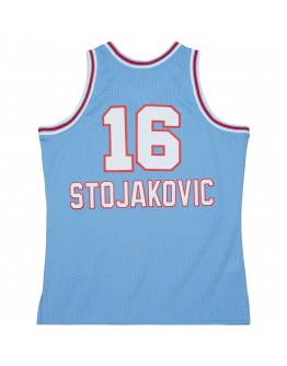 Peja Stojakovic Sacramento Kings Mitchell & Ness 2001/02 Hardwood Classics Swingman Jersey - Light Blue