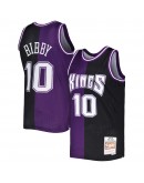 Mike Bibby Sacramento Kings Mitchell & Ness Hardwood Classics 2001/02 Split Swingman Jersey - Purple/Black