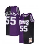 Jason Williams Sacramento Kings Mitchell & Ness Hardwood Classics 2000/01 Split Swingman Jersey - Purple/Black