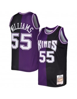 Jason Williams Sacramento Kings Mitchell & Ness Hardwood Classics 2000/01 Split Swingman Jersey - Purple/Black