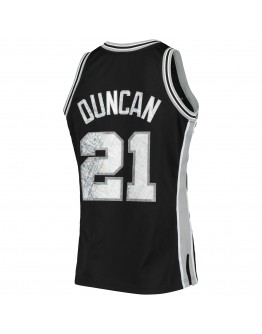 Tim Duncan San Antonio Spurs Mitchell & Ness 1996-97 Hardwood Classics NBA 75th Anniversary Diamond Swingman Jersey - Black