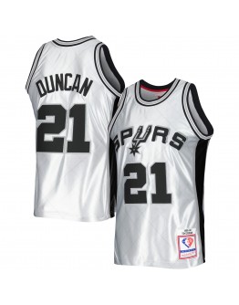 Tim Duncan San Antonio Spurs Mitchell & Ness 1998/99 Hardwood Classics 75th Anniversary Swingman Jersey - Platinum