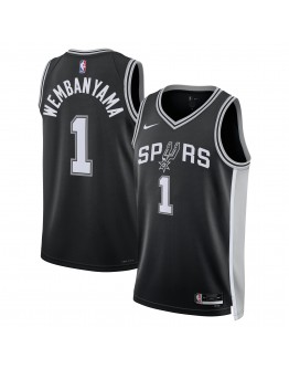 Victor Wembanyama San Antonio Spurs Nike Unisex 2023 NBA Draft First Round Pick Swingman Jersey - Icon Edition - Black