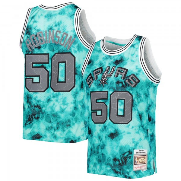 David Robinson San Antonio Spurs Mitchell & Ness 1998/99 Galaxy Swingman Jersey - Teal