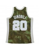 Manu Ginobili San Antonio Spurs Mitchell & Ness Hardwood Classics 2002/03 Ghost Green Swingman Jersey - Camo