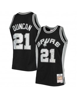 Tim Duncan San Antonio Spurs Mitchell & Ness 1996-97 Hardwood Classics NBA 75th Anniversary Diamond Swingman Jersey - Black