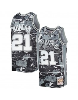 Tim Duncan San Antonio Spurs Mitchell & Ness Hardwood Classics Lunar New Year Swingman Jersey - Silver