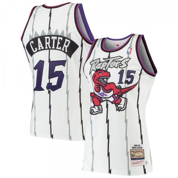 Vince Carter Toronto Raptors Mitchell & Ness Hardwood Classics 1998-99 Authentic Jersey - White