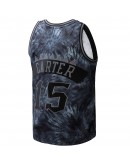 Vince Carter Toronto Raptors Mitchell & Ness Hardwood Classics 1998/99 Tie-Dye Swingman Jersey - Black