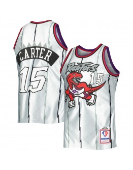 Vince Carter Toronto Raptors Mitchell & Ness 1998/99 Hardwood Classics 75th Anniversary Swingman Jersey - Platinum