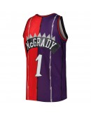 Tracy McGrady Toronto Raptors Mitchell & Ness Hardwood Classics 1998/99 Split Swingman Jersey - Purple/Red