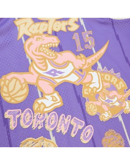 Vince Carter Toronto Raptors Mitchell & Ness 1998/99 Swingman Sidewalk Sketch Jersey - Purple