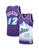 John Stockton Utah Jazz Mitchell & Ness 1996-97 Hardwood Classics Swingman Player Jersey - Purple