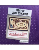 John Stockton Utah Jazz Mitchell & Ness Hardwood Classics 1996/97 Split Swingman Jersey - Purple/Turquoise