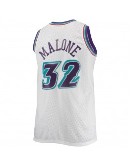 Karl Malone Utah Jazz Mitchell & Ness Big & Tall Hardwood Classics Jersey - White