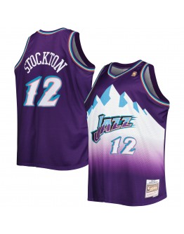 John Stockton Utah Jazz Mitchell & Ness Big & Tall Hardwood Classics 1996/97 Swingman Jersey - Purple