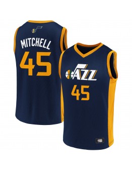 Men's Donovan Mitchell Navy/Gold Utah Jazz Replica Jersey