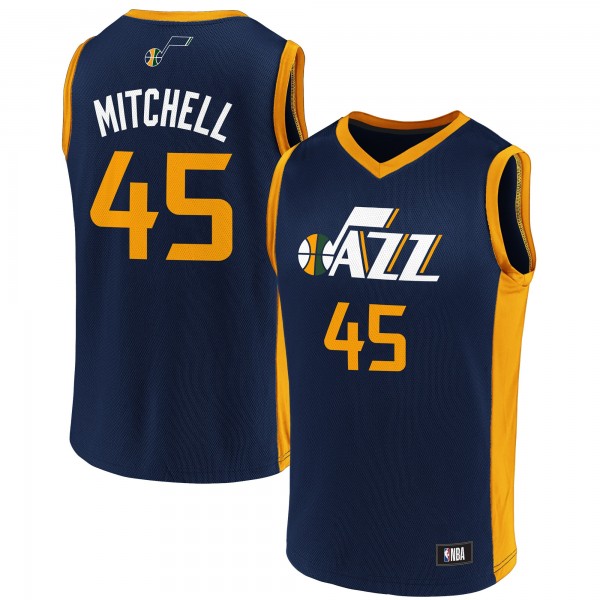 Men's Donovan Mitchell Navy/Gold Utah Jazz Replica Jersey