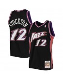 John Stockton Utah Jazz Mitchell & Ness Hardwood Classics 1996-97 Swingman Jersey - Black