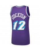 John Stockton Utah Jazz Mitchell & Ness 1996-97 Hardwood Classics Swingman Player Jersey - Purple