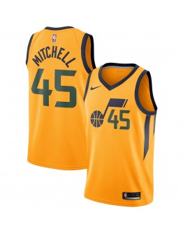 Donovan Mitchell Utah Jazz Nike Replica Swingman Jersey - Statement Edition - Gold