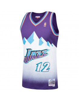 John Stockton Utah Jazz Mitchell & Ness 1996-97 Hardwood Classics Swingman Player Jersey - Purple