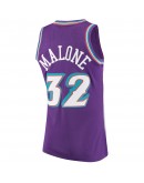 Karl Malone Utah Jazz Mitchell & Ness 1996-97 Hardwood Classics Swingman Jersey - Purple