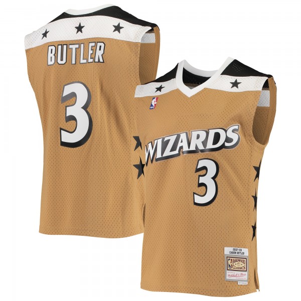 Caron Butler Washington Wizards Mitchell & Ness 2001/02 Hardwood Classics Swingman Jersey - Gold