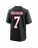 Bijan Robinson Atlanta Falcons Nike 2023 NFL Draft First Round Pick Throwback Game Jersey - Black