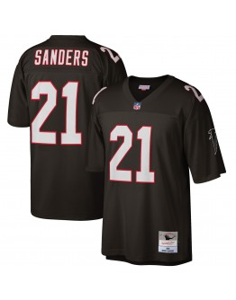 Deion Sanders Atlanta Falcons Mitchell & Ness Big & Tall 1992 Retired Player Replica Jersey - Black